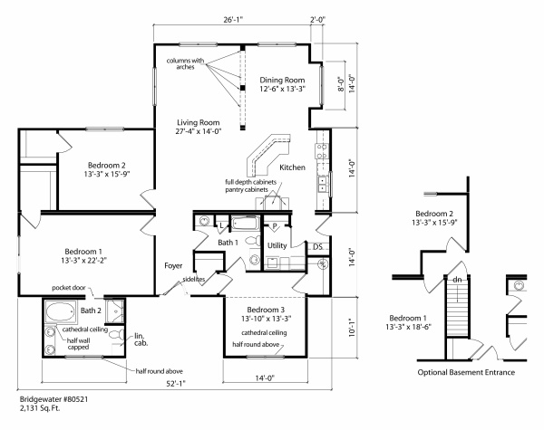 Bridgewater Rrancher Floorplan