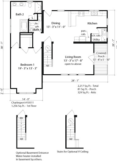 Charlesport floorplan - first floor