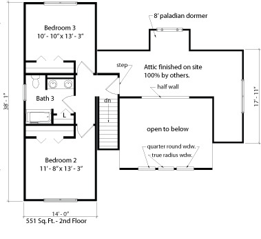 Charlesport floorplan - second floor