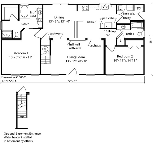 Better Living - Davenside cape  Floorplan 1st floor